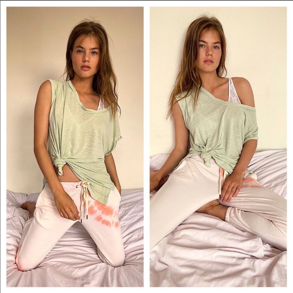 NWT FREE PEOPLE Under The Sun Oversized Tee in Ponderosa Size S